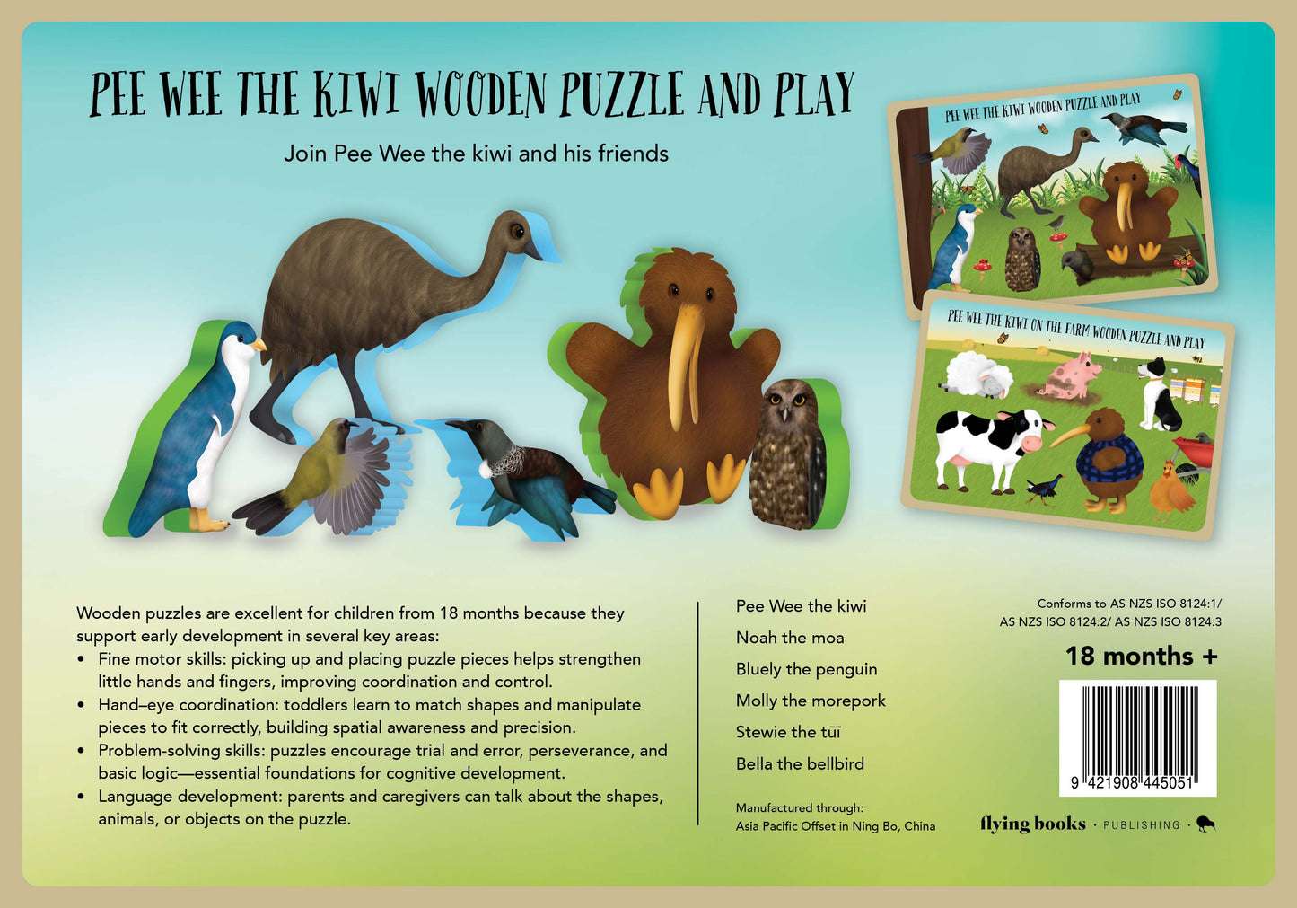 PEE WEE THE KIWI WOODEN PUZZLES FROM $10