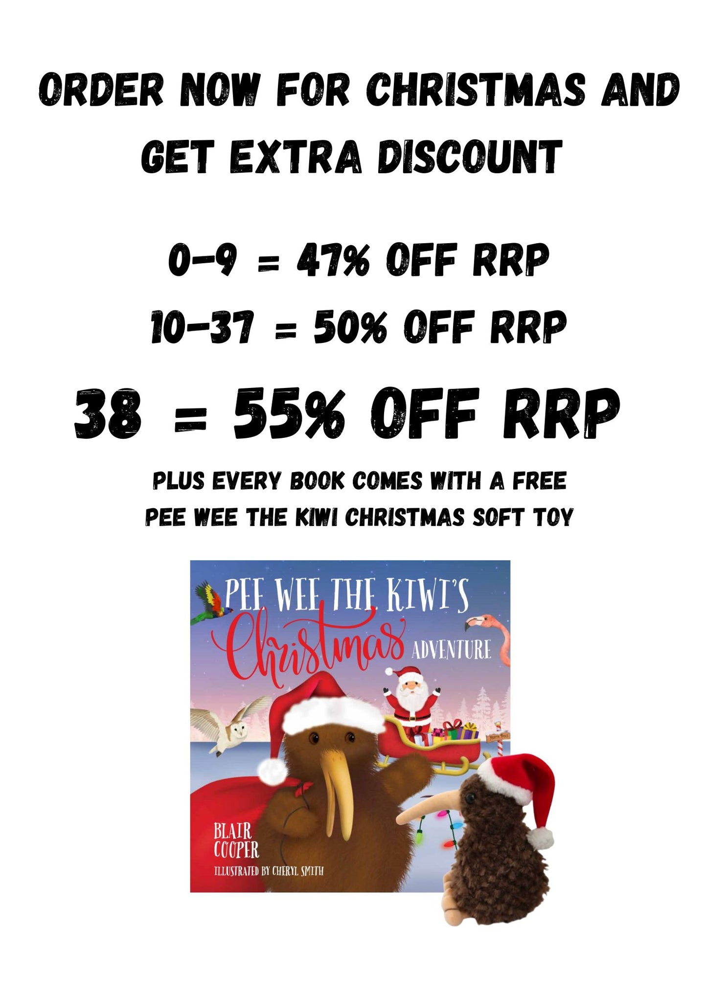 PEE WEE THE KIWIS CHRISTMAS ADVENTURE - STOCK UP NOW AND SAVE - PAY NOV
